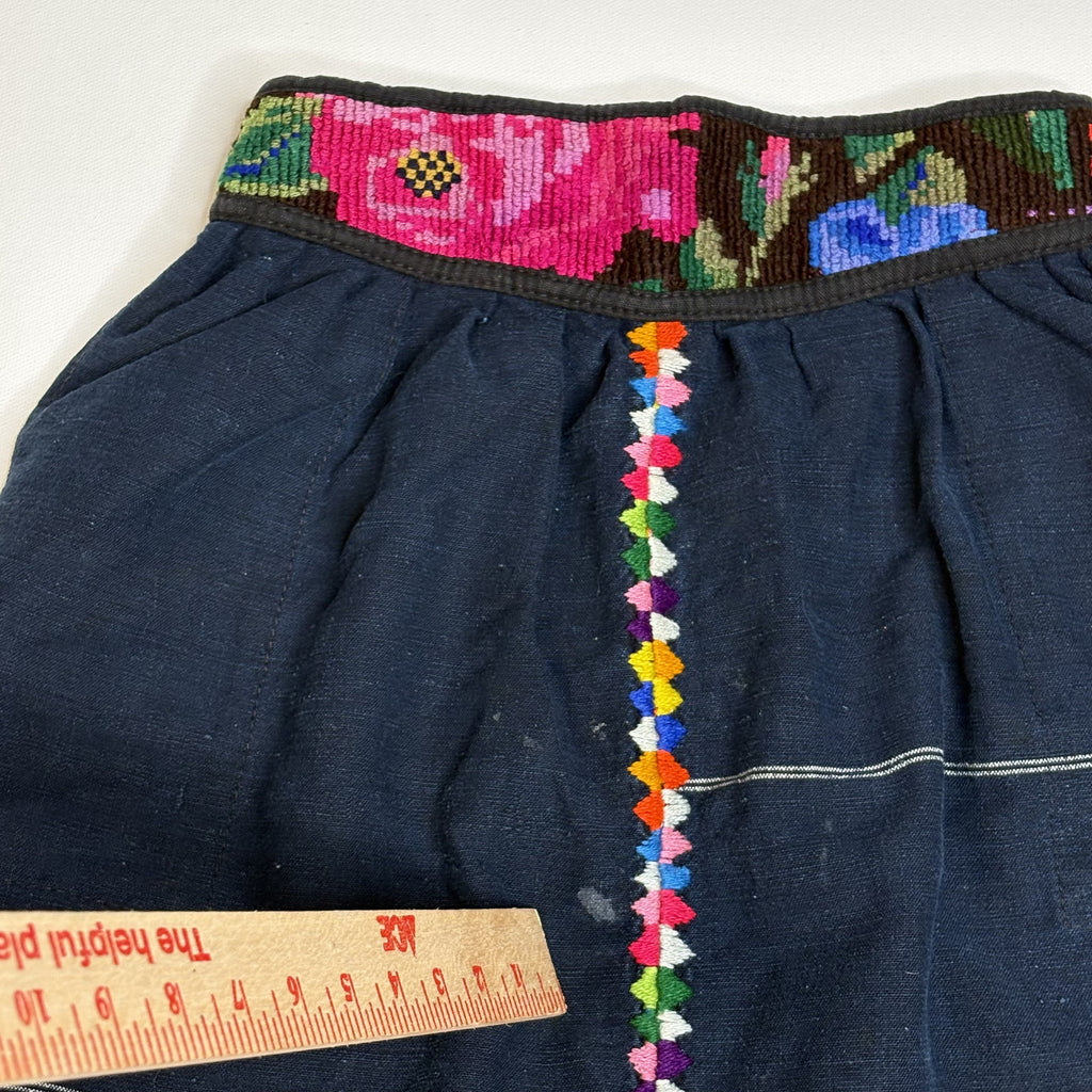 Vintage Kids Guatemalan Hand Woven Vest Skirt Set Cotton
