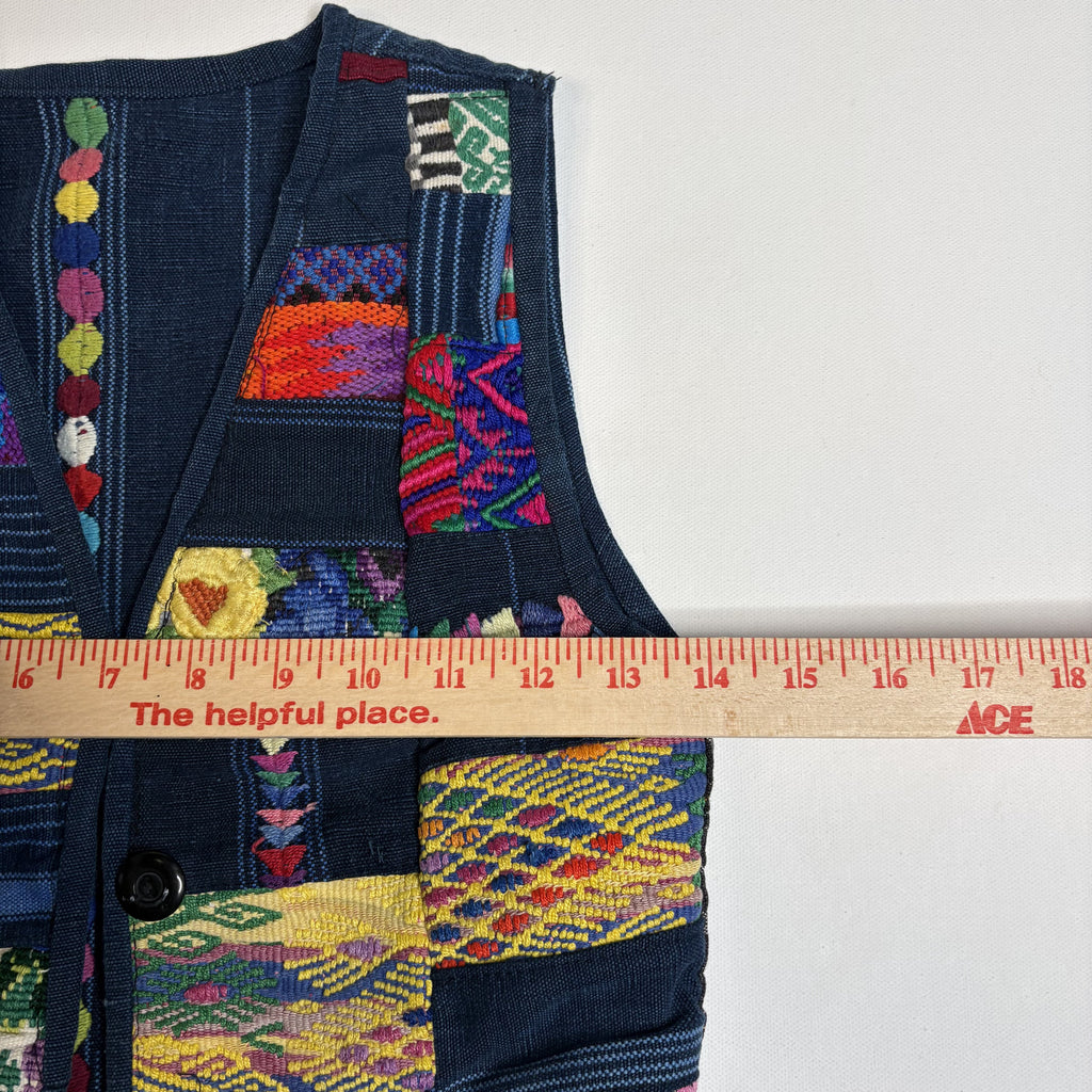 Vintage Kids Guatemalan Hand Woven Vest Skirt Set Cotton