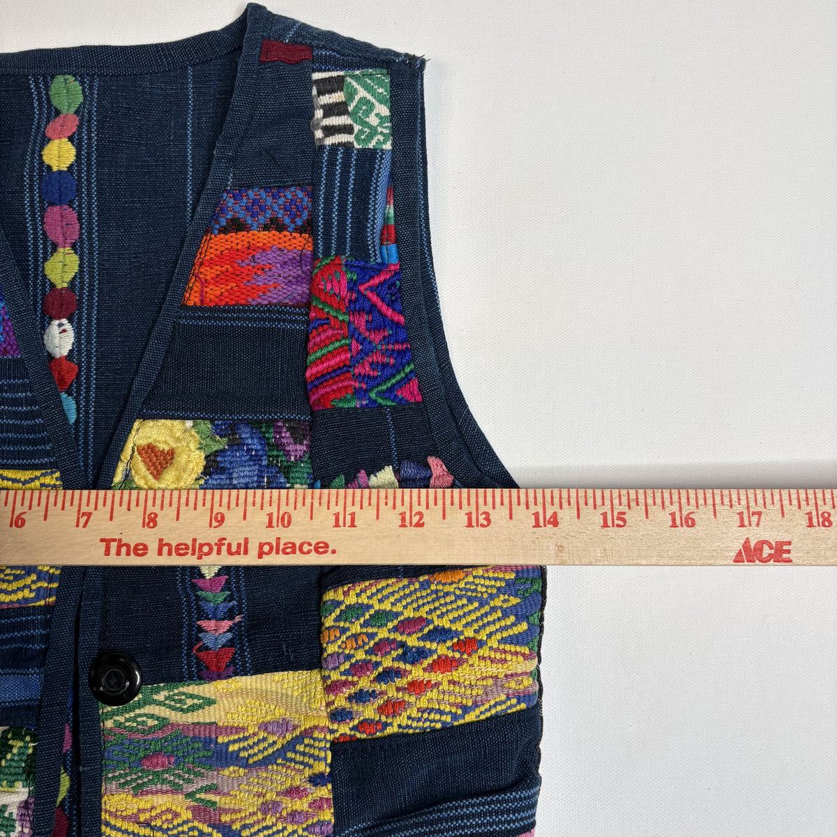 Vintage Kids Guatemalan Hand Woven Vest Skirt Set Cotton