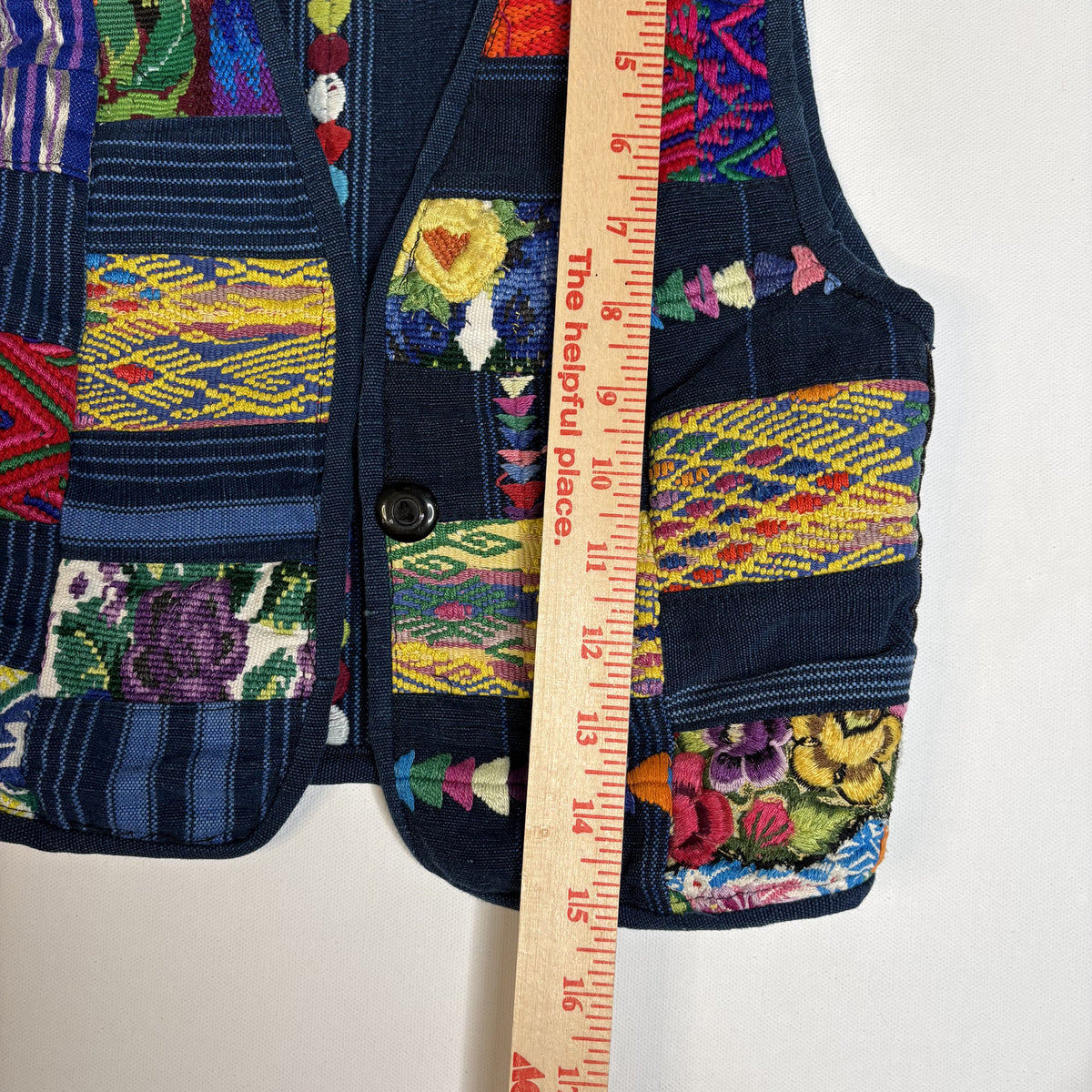 Vintage Kids Guatemalan Hand Woven Vest Skirt Set Cotton
