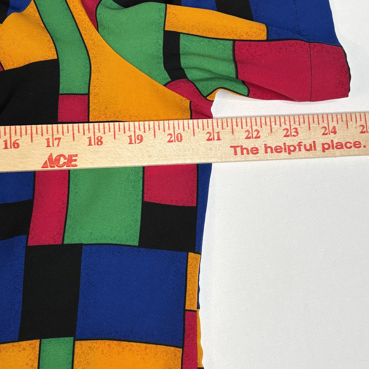 Vintage Kathy Cher Colorblock Mosaic Short Sleeve Size 14