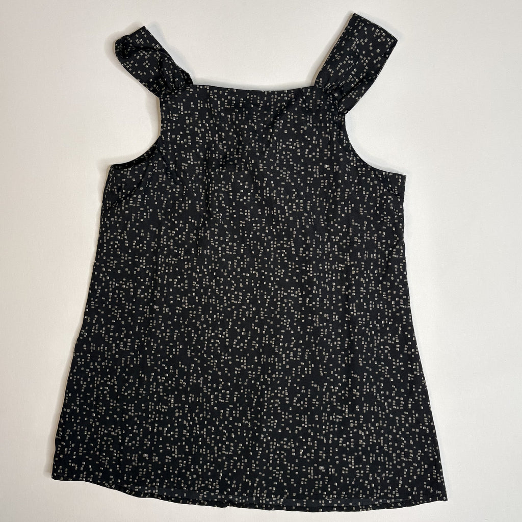 Mossimo Black Printed Sleeveless Tie-Neck Tank Top Size S