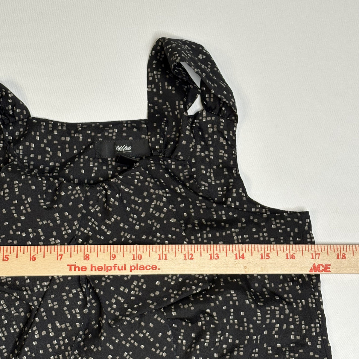 Mossimo Black Printed Sleeveless Tie-Neck Tank Top Size S