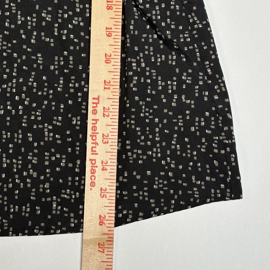 Mossimo Black Printed Sleeveless Tie-Neck Tank Top Size S