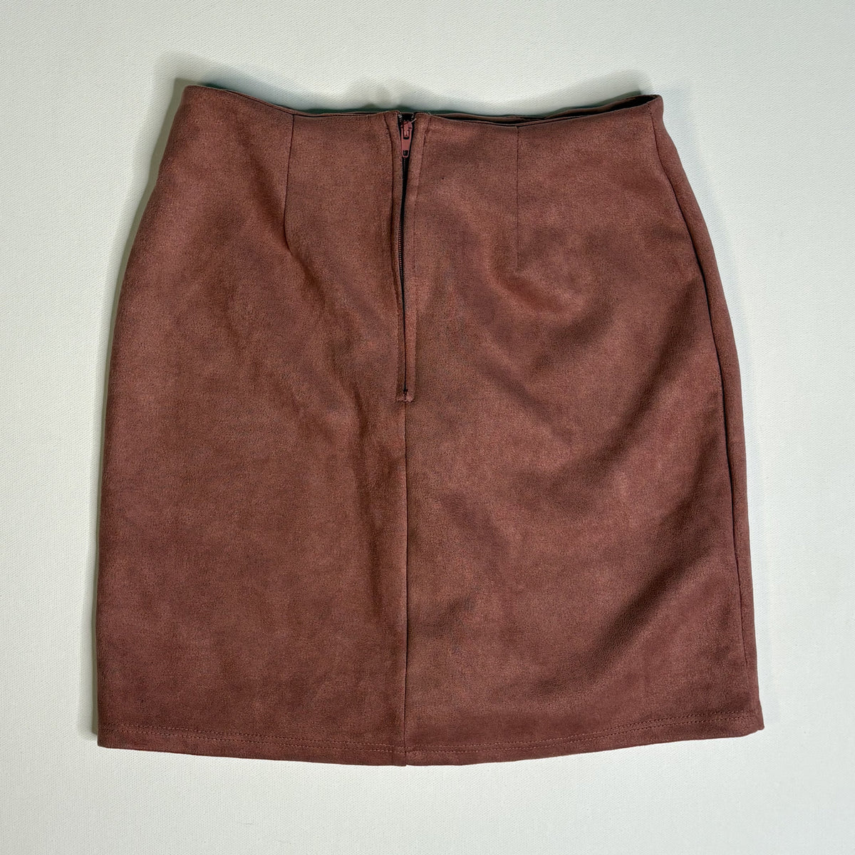 Windsor Lace Up Faux Suede Mini Skirt Brown Size Small S