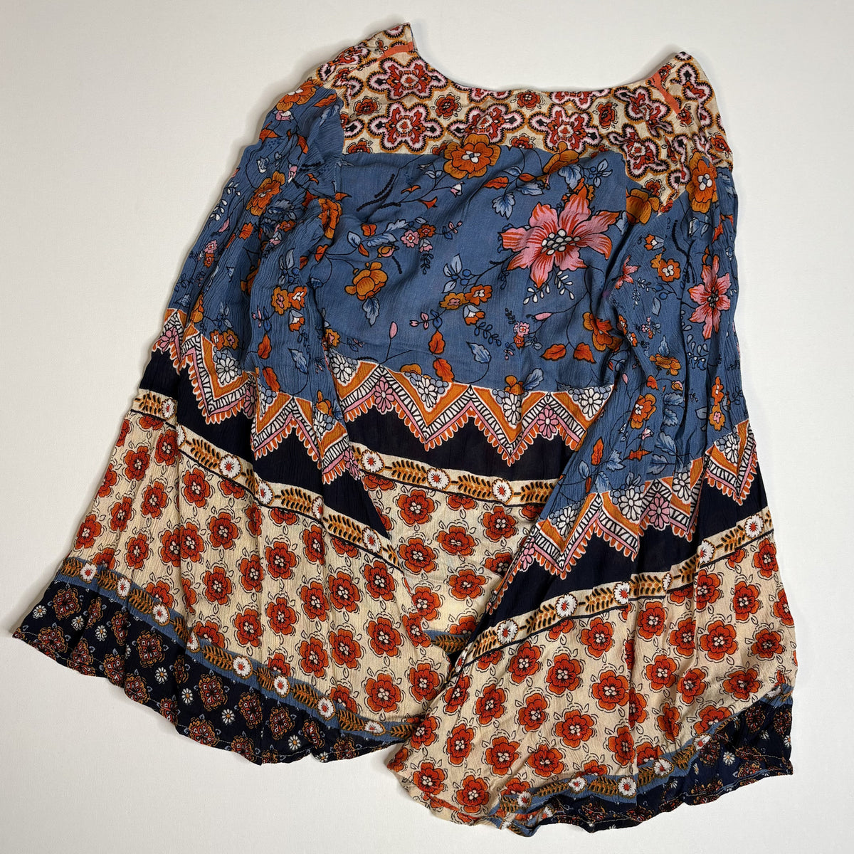 RAGA Floral Boho Mixed Print Blouse Top Size M Medium