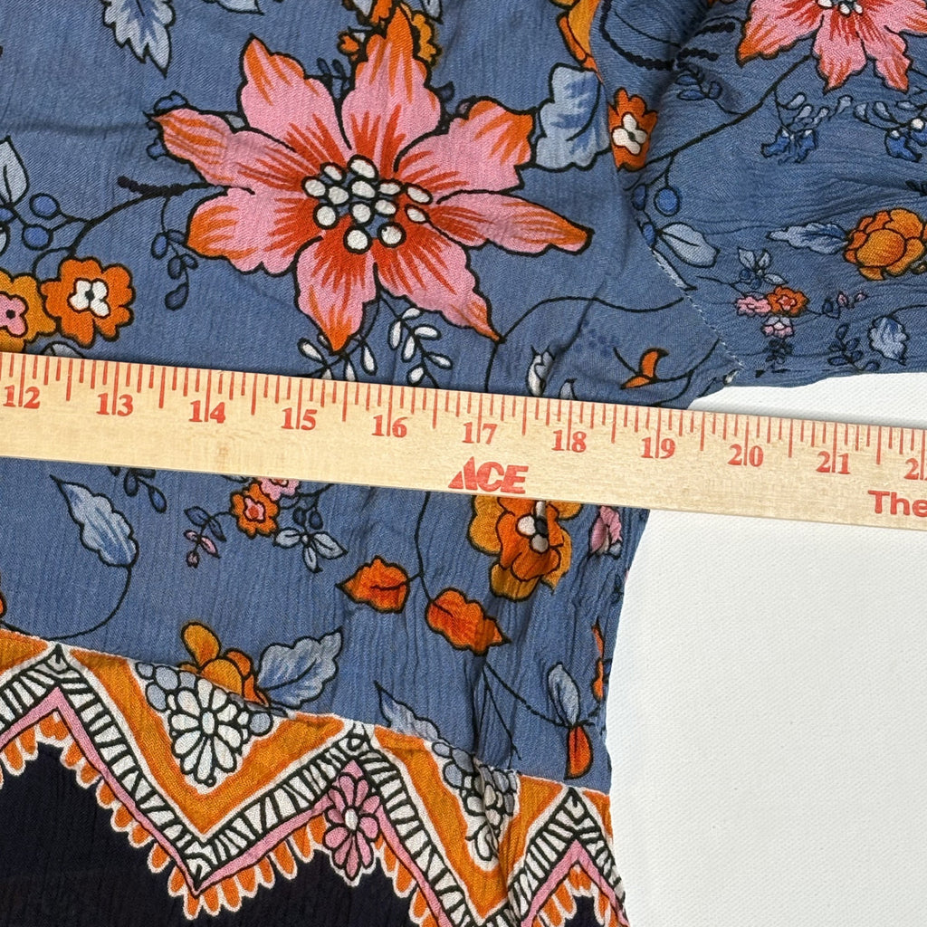 RAGA Floral Boho Mixed Print Blouse Top Size M Medium