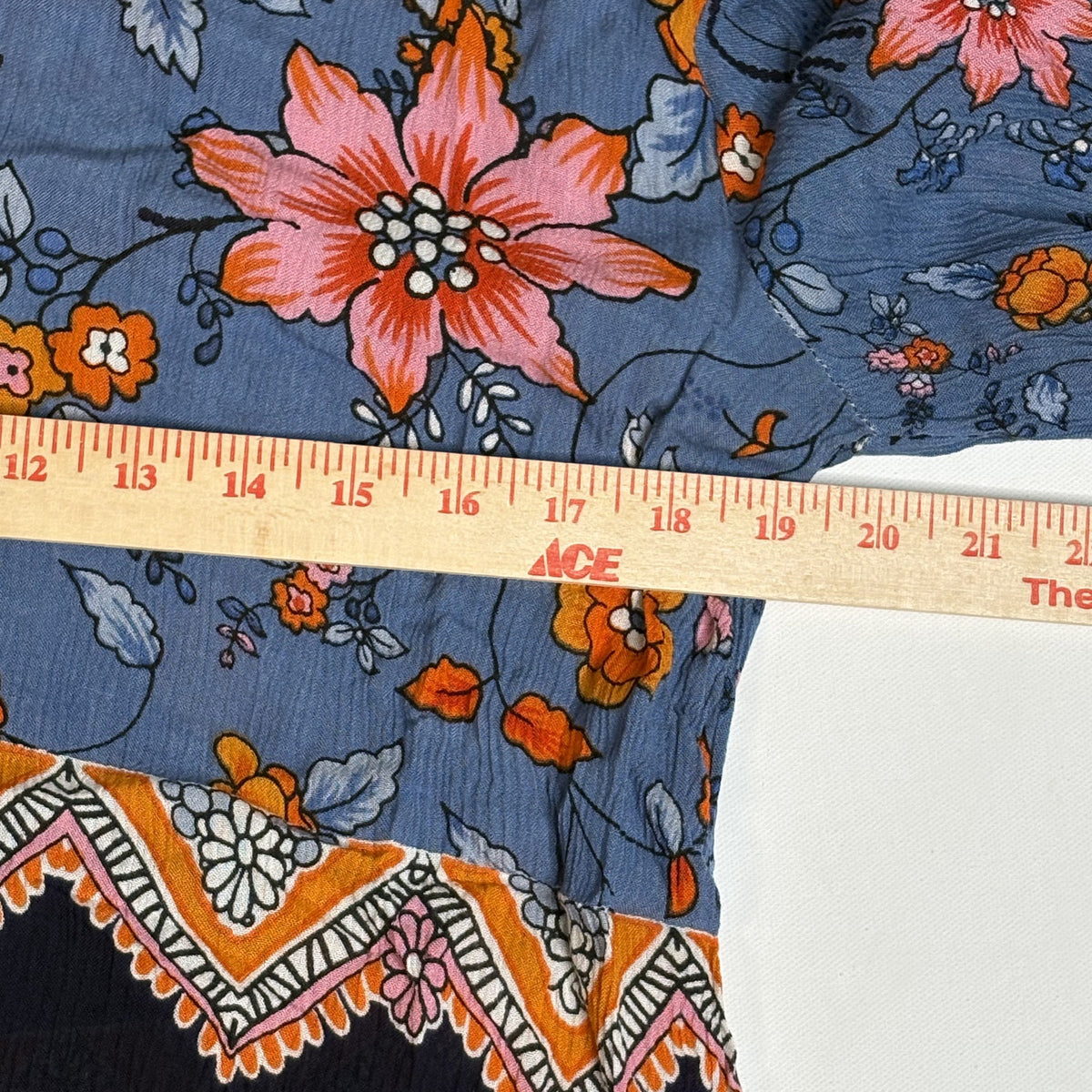 RAGA Floral Boho Mixed Print Blouse Top Size M Medium