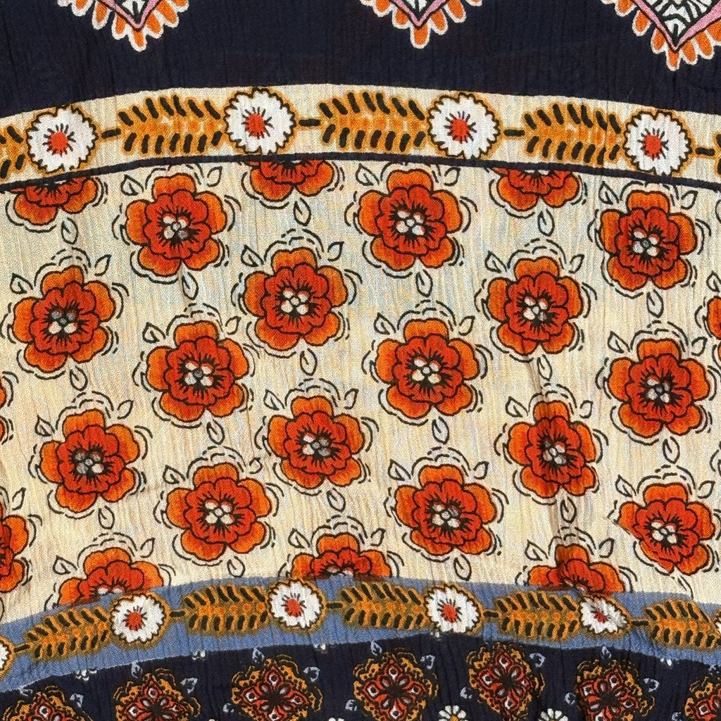 RAGA Floral Boho Mixed Print Blouse Top Size M Medium
