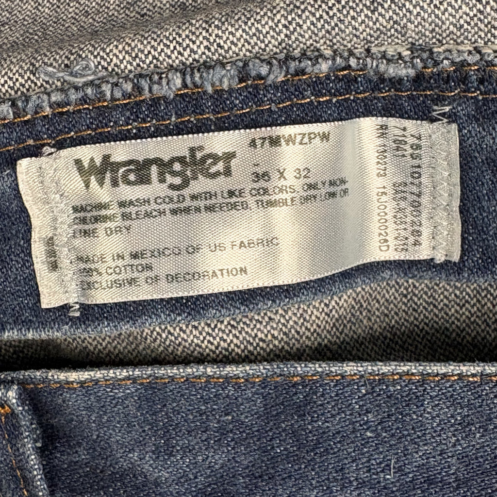 Wrangler 47MWZ Regular Fit Blue Denim Jeans 36x32 Men’s VTG