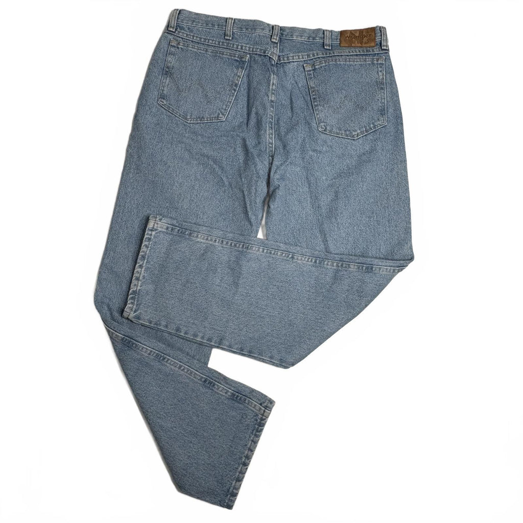 Vtg Wrangler Blues Light Wash Straight Denim Jeans 38x30
