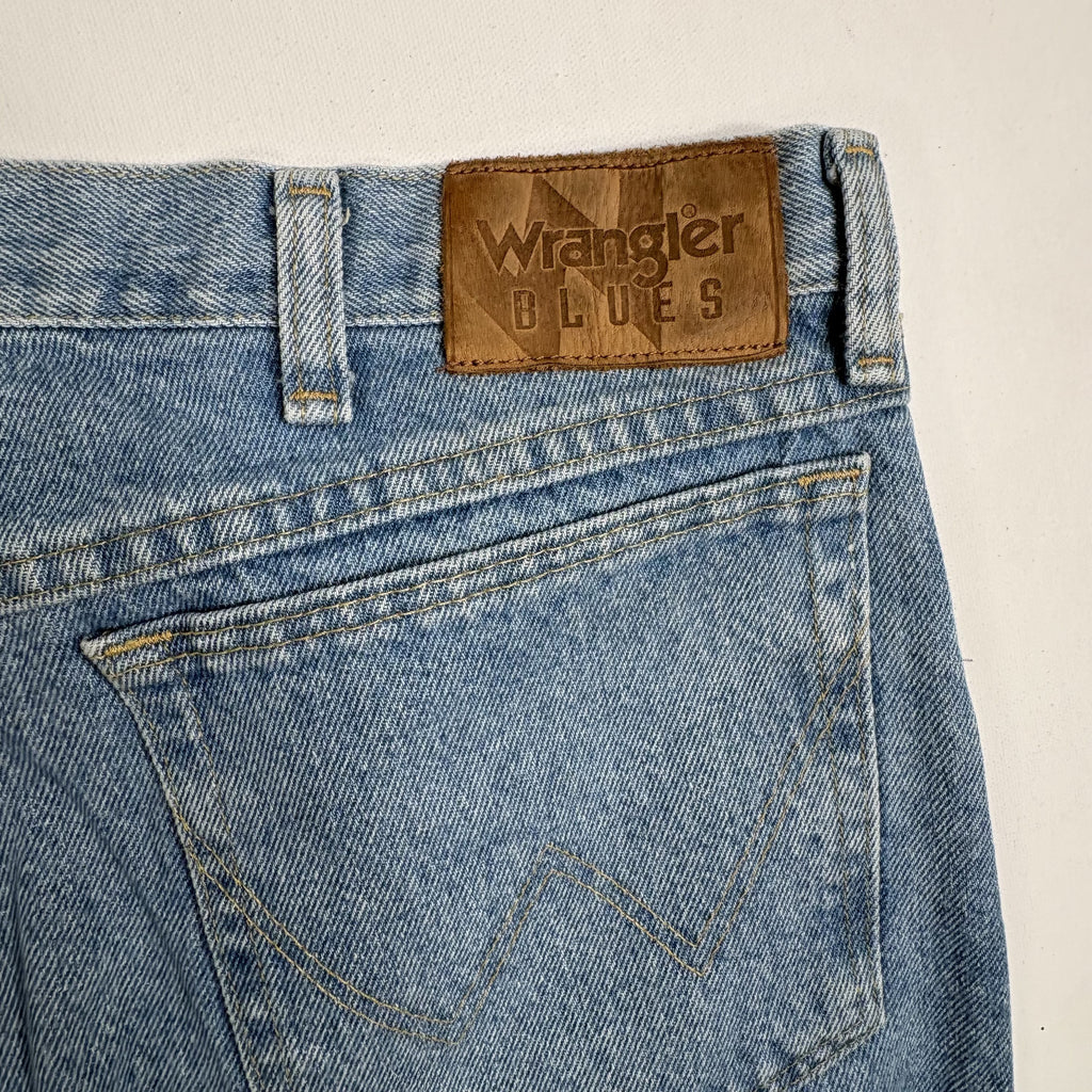 Vtg Wrangler Blues Light Wash Straight Denim Jeans 38x30