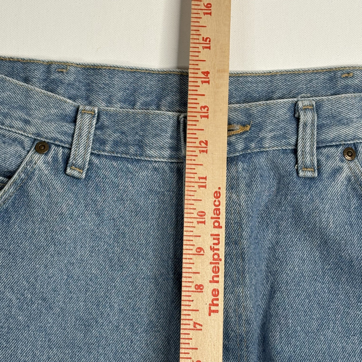 Vtg Wrangler Blues Light Wash Straight Denim Jeans 38x30