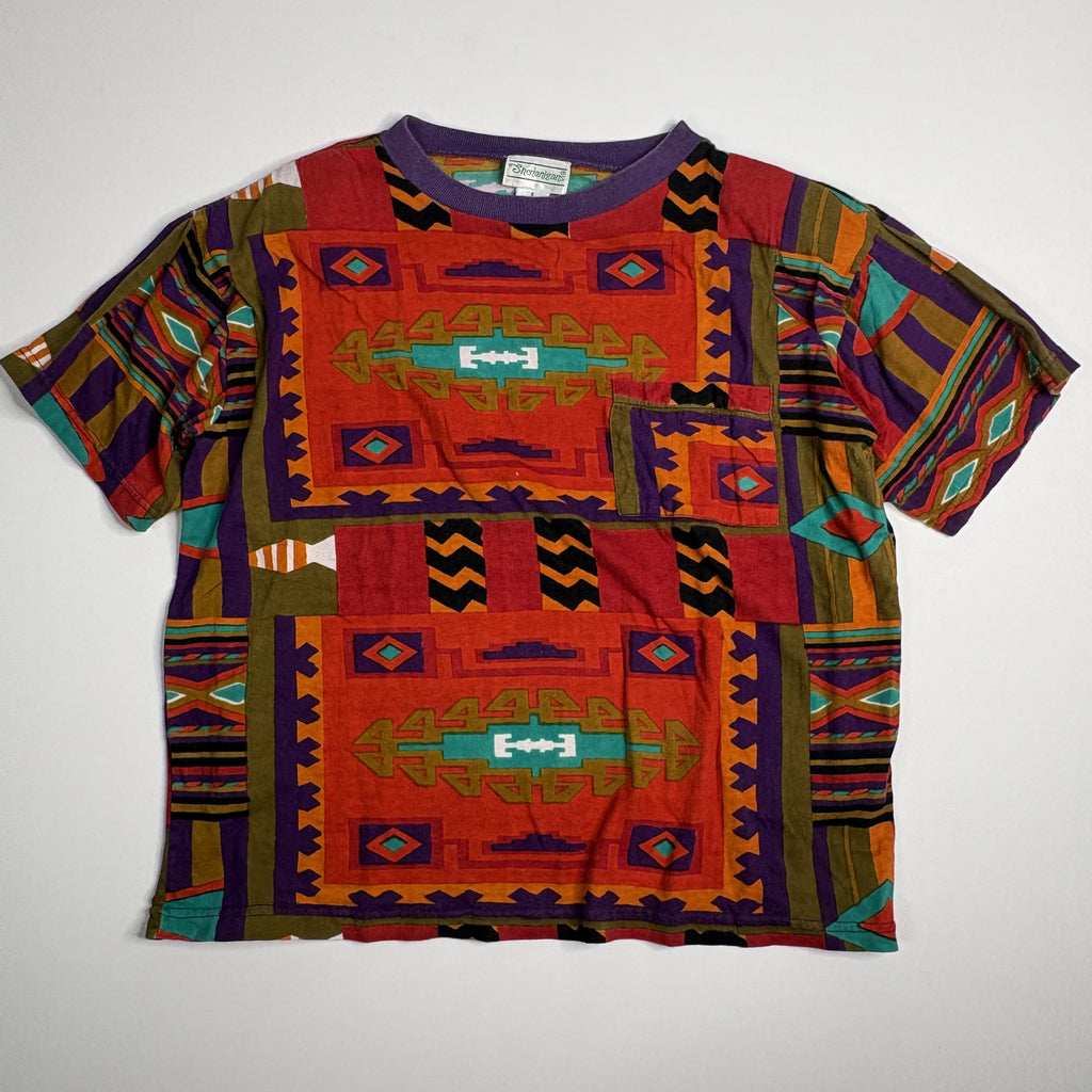 Vintage Shenanigans Aztec Southwest Geometric Knit T Shirt