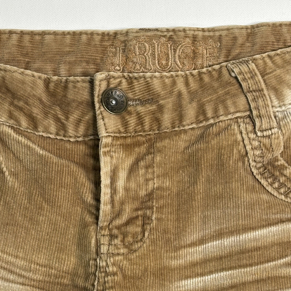 Vintage Y2K Truce Brown Corduroy Low Rise Shorts 13
