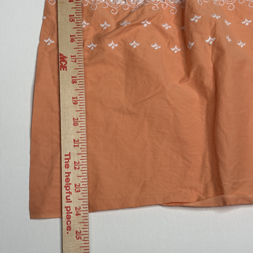 Vintage Terracotta Lace Trim Tiered Prairie Apron