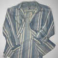 Vintage Colosseum Blues Striped Button Down Shirt Men