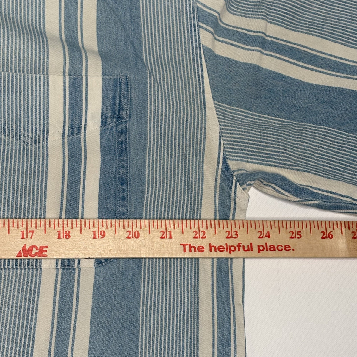 Vintage Colosseum Blues Striped Button Down Shirt Men
