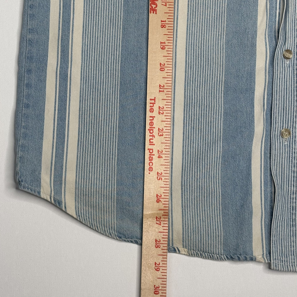 Vintage Colosseum Blues Striped Button Down Shirt Men