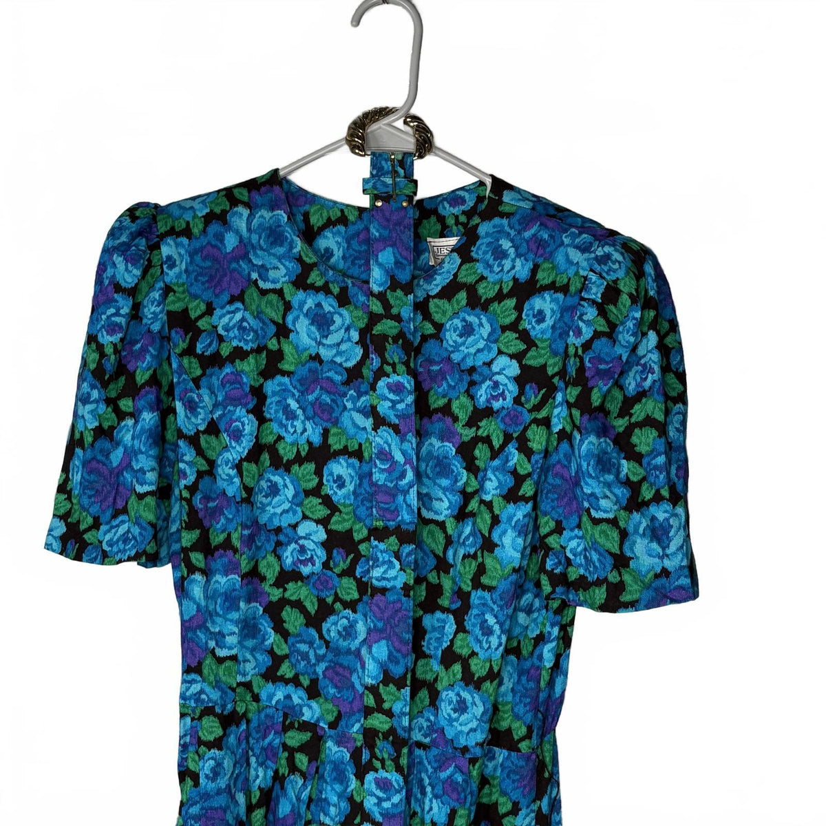 Vintage Vivaldi Floral Cold Shoulder Maxi Dress