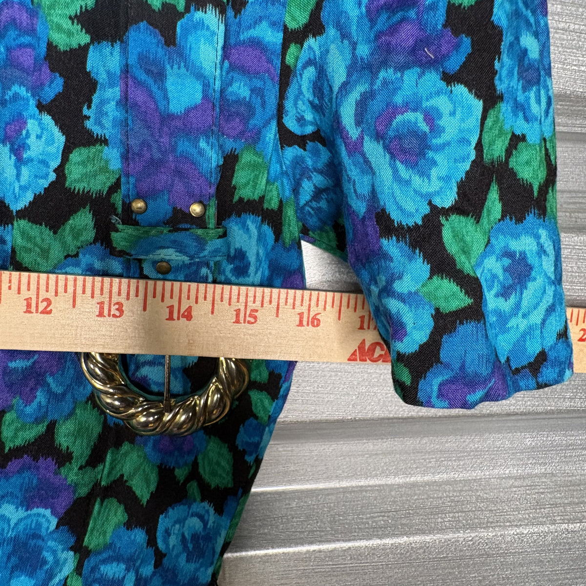 Vintage Vivaldi Floral Cold Shoulder Maxi Dress