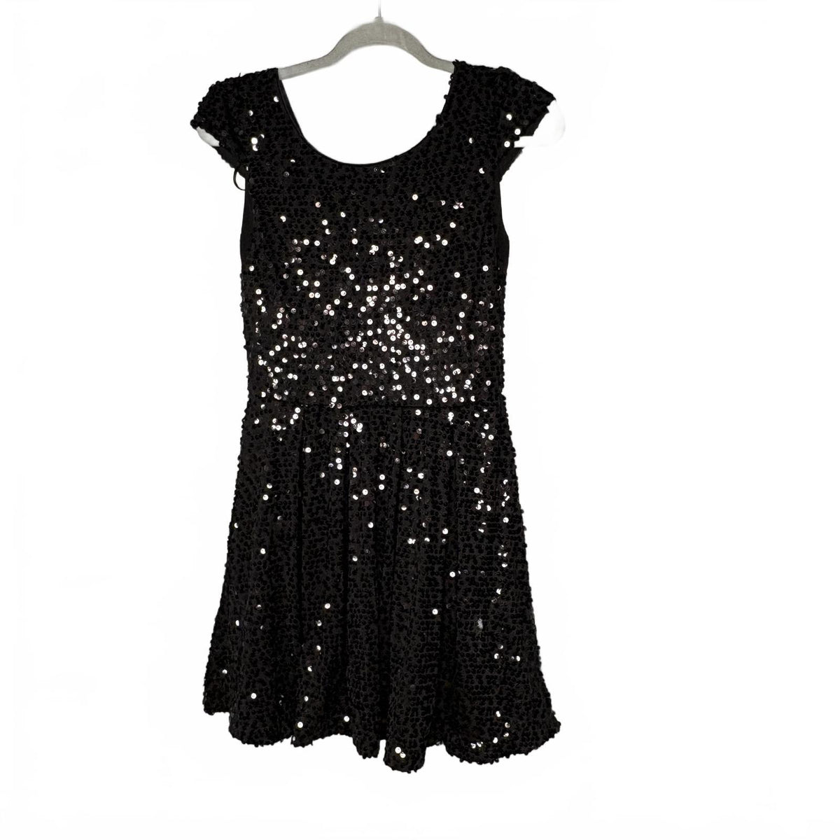 Vintage dELiA*s Y2K Black Sequin Mini Dress Size M