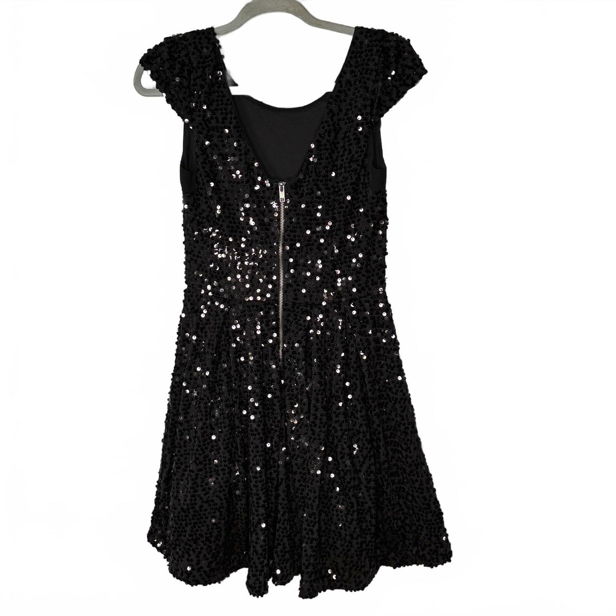 Vintage dELiA*s Y2K Black Sequin Mini Dress Size M
