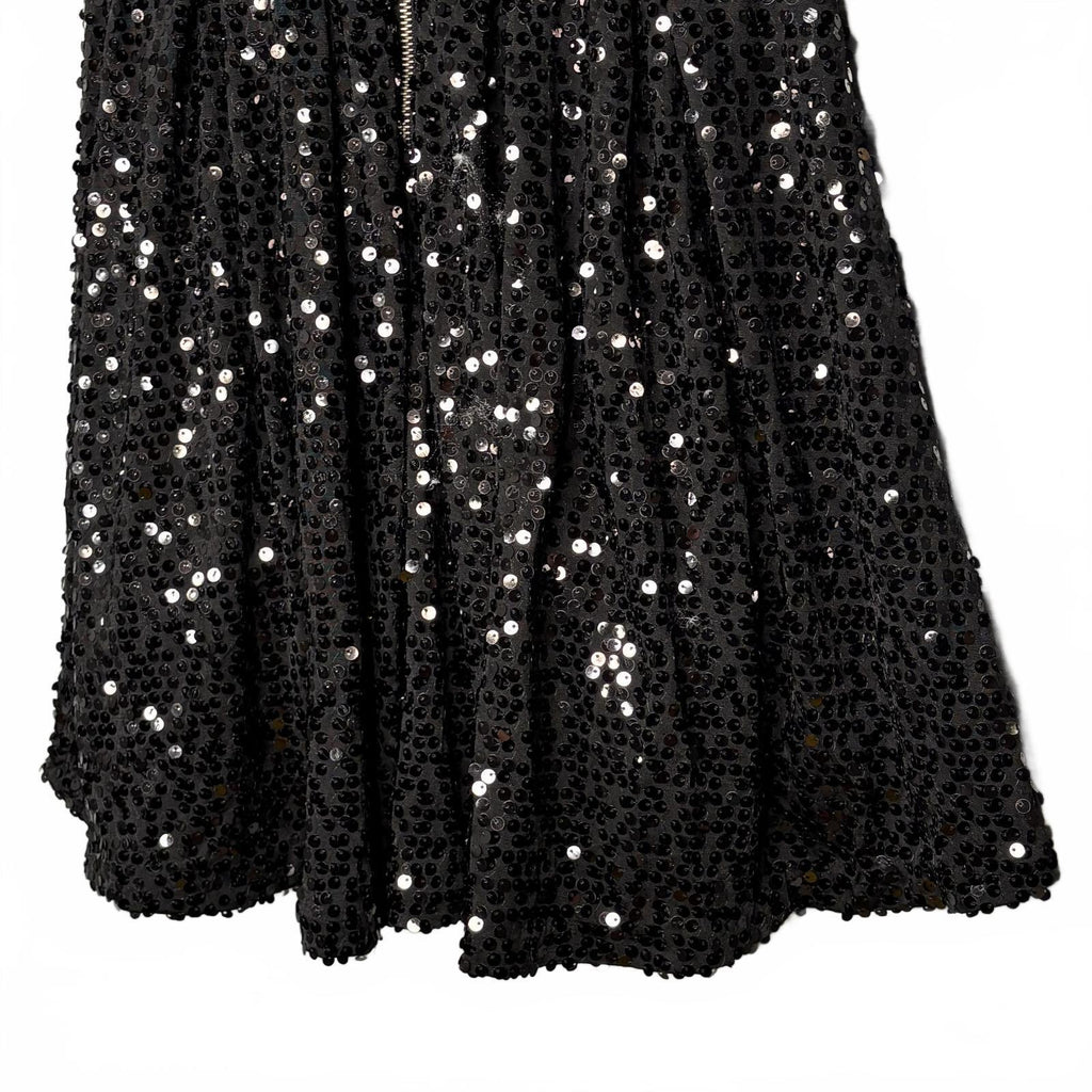 Vintage dELiA*s Y2K Black Sequin Mini Dress Size M