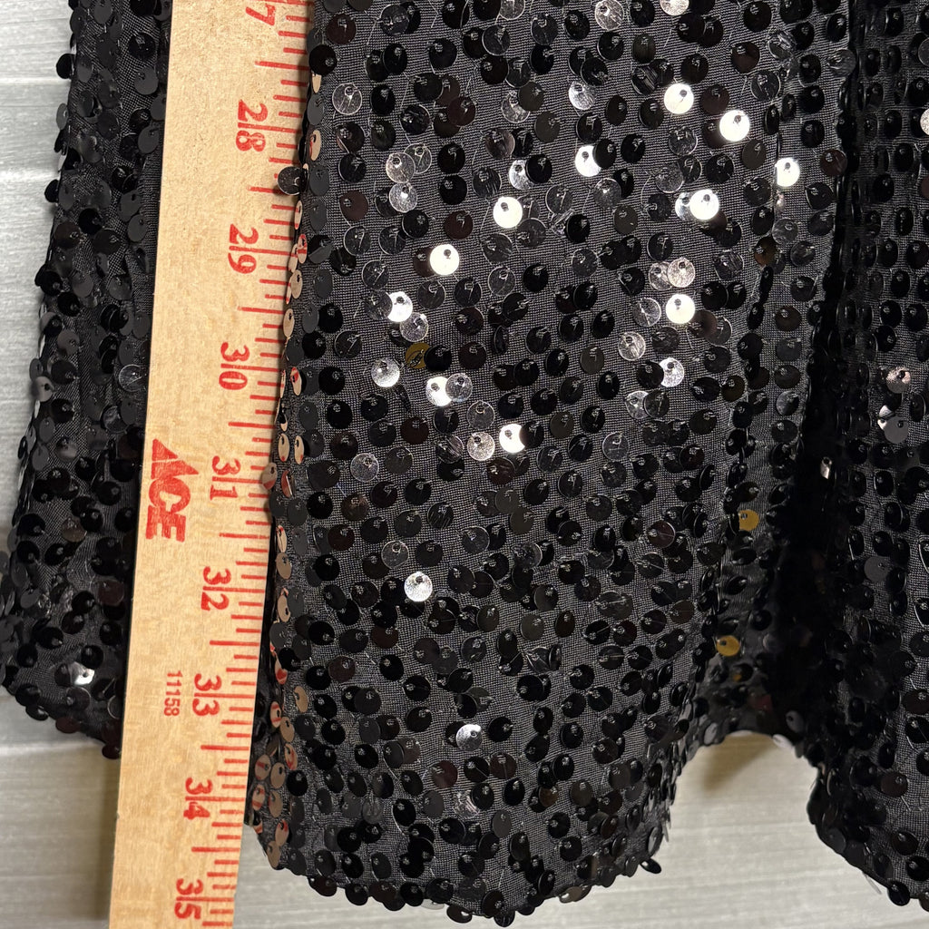 Vintage dELiA*s Y2K Black Sequin Mini Dress Size M