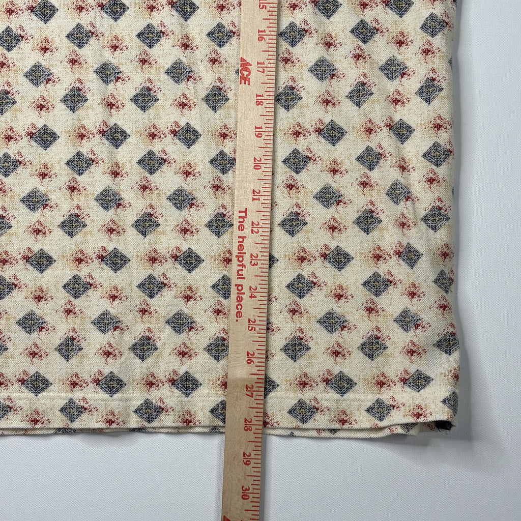 Vintage 90s Geometric Diamond Knit Polo Shirt X