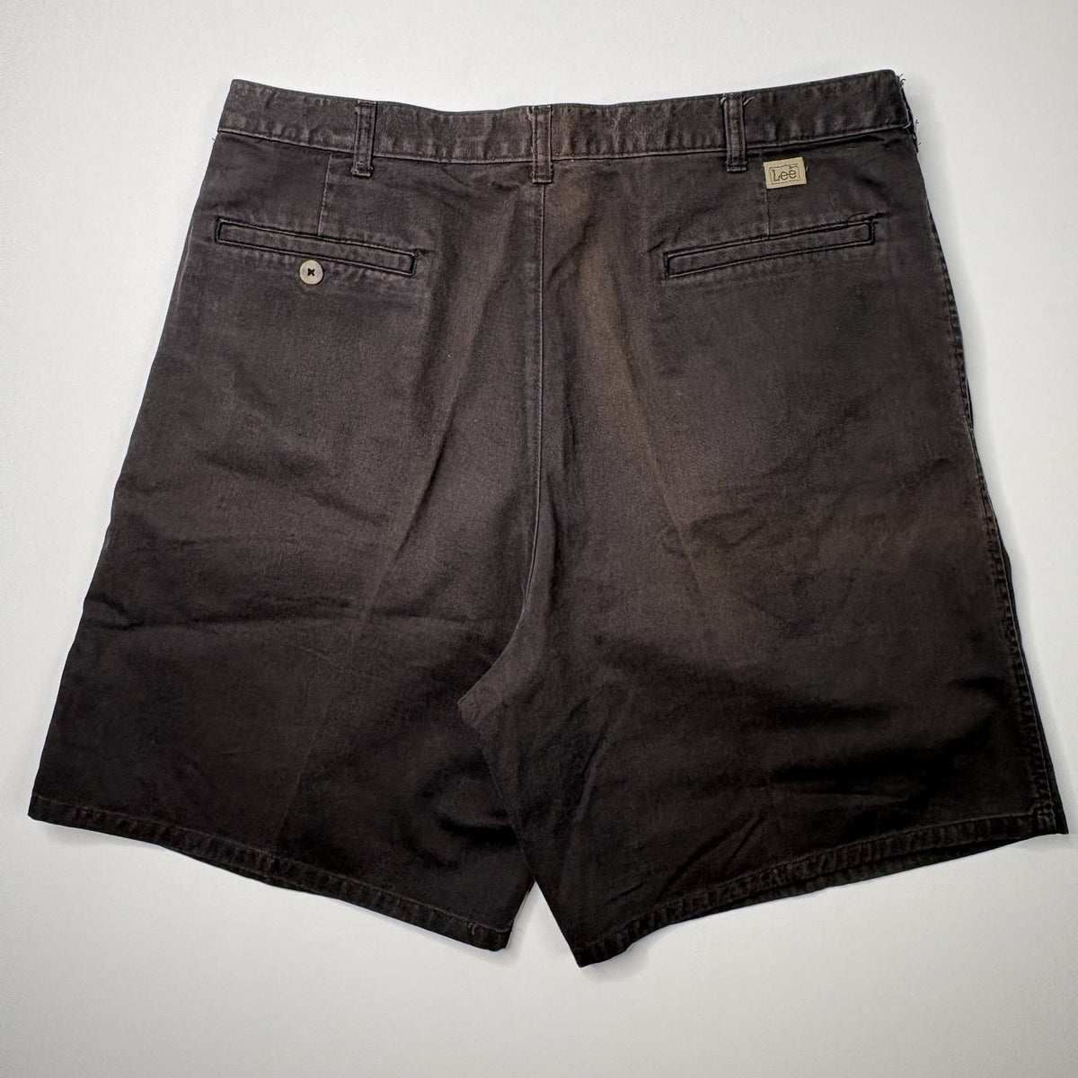 Vintage Lee Wrinkle Resistant Black Pleated Shorts W36