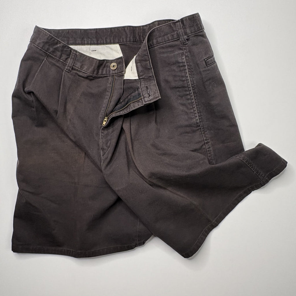Vintage Lee Wrinkle Resistant Black Pleated Shorts W36