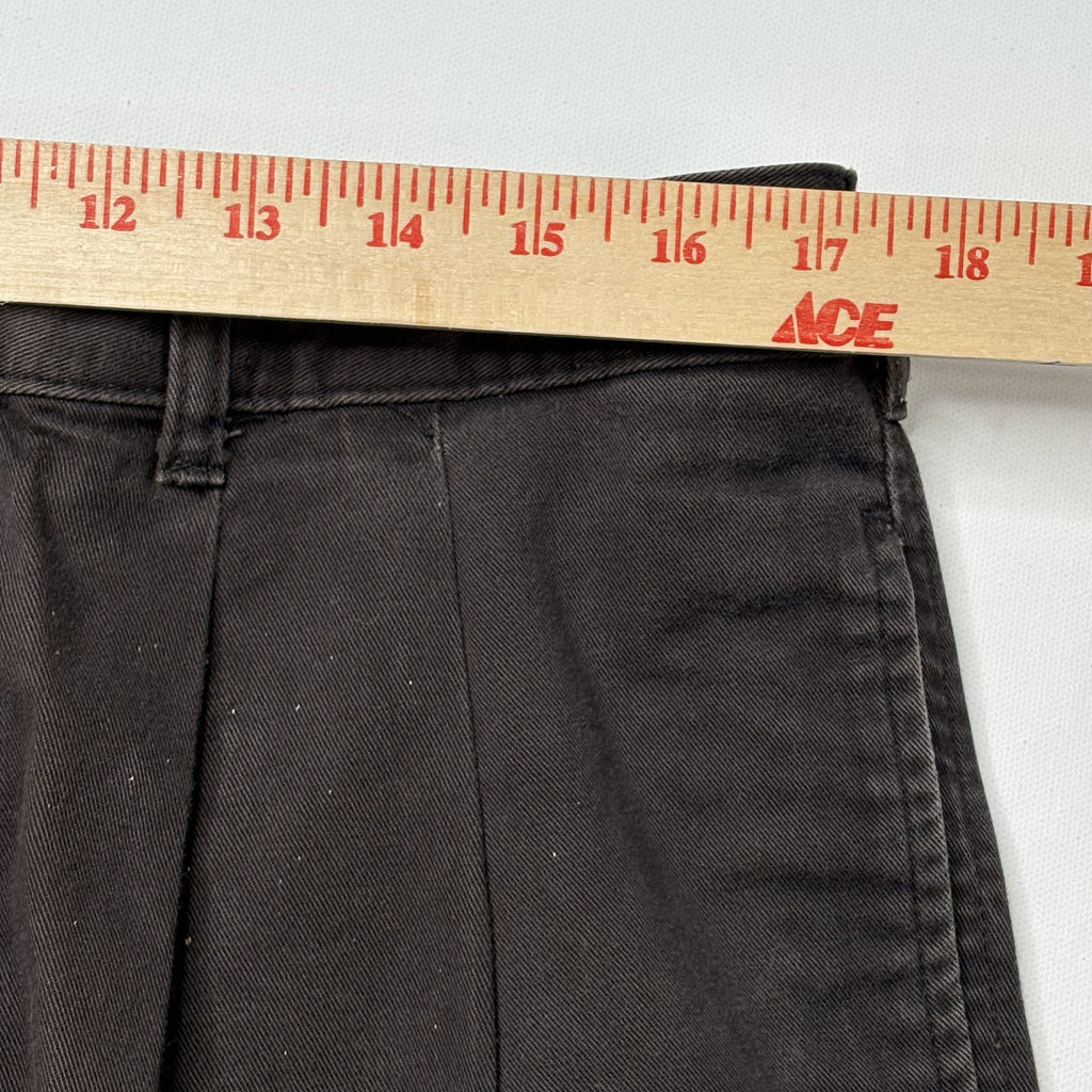 Vintage Lee Wrinkle Resistant Black Pleated Shorts W36