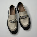 No Boundaries Cream Platform Chain Loafers Lug Sole Size 8
