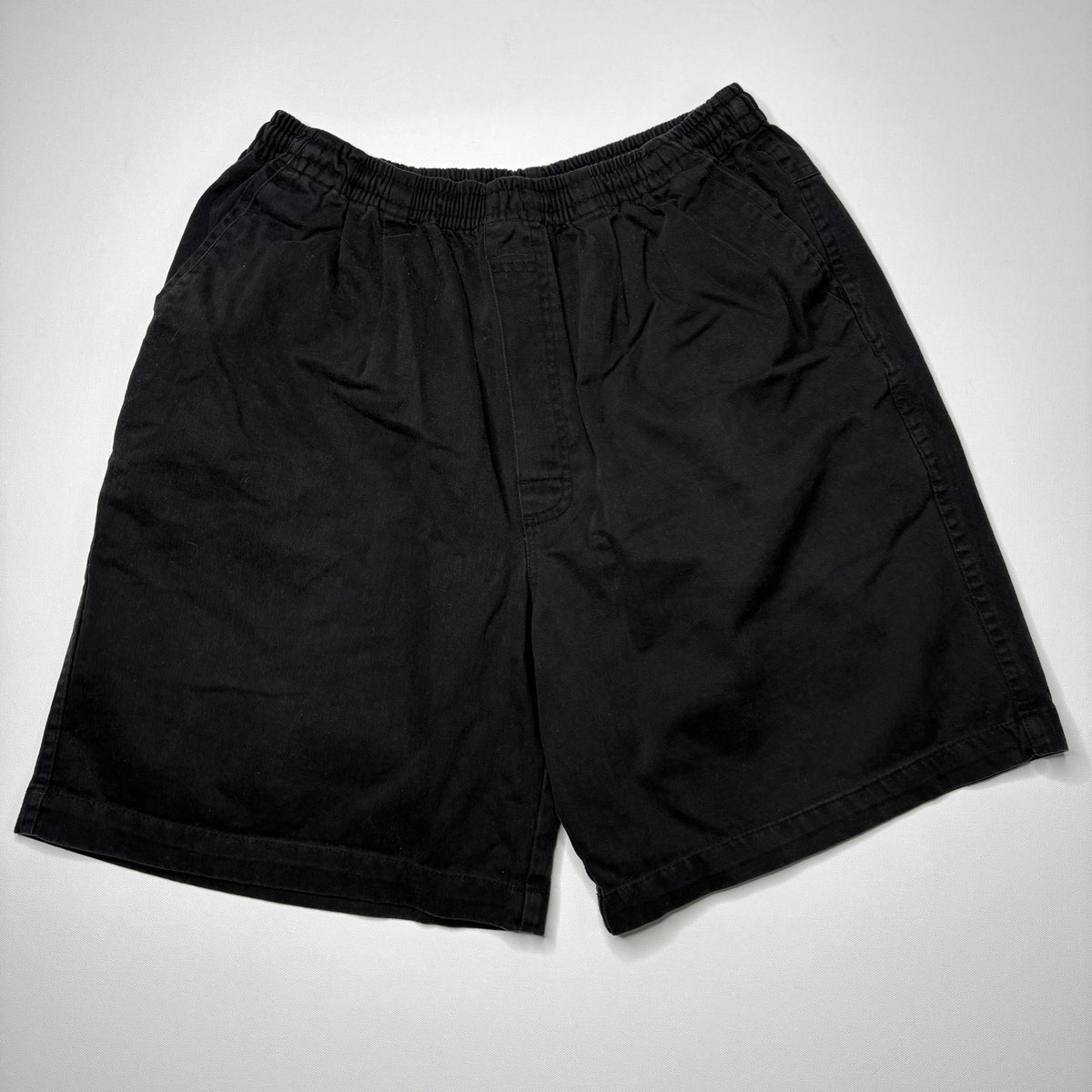 Vintage Route 66 Black Elastic Waist Shorts Medium