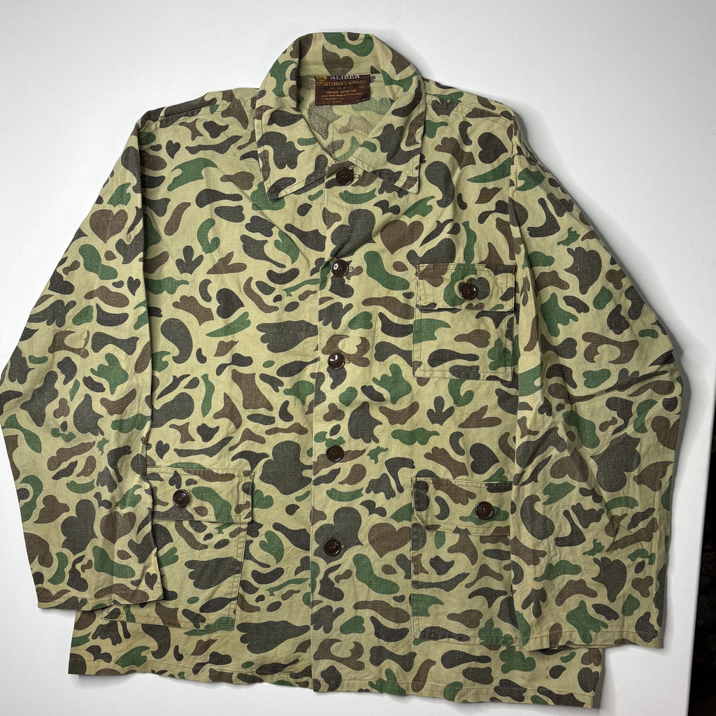 Vintage Caliber Duck Camo Button Up Shirt Jacket Large