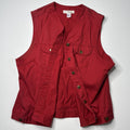 Vintage Norm Thompson Red Canvas Hunting Vest XL