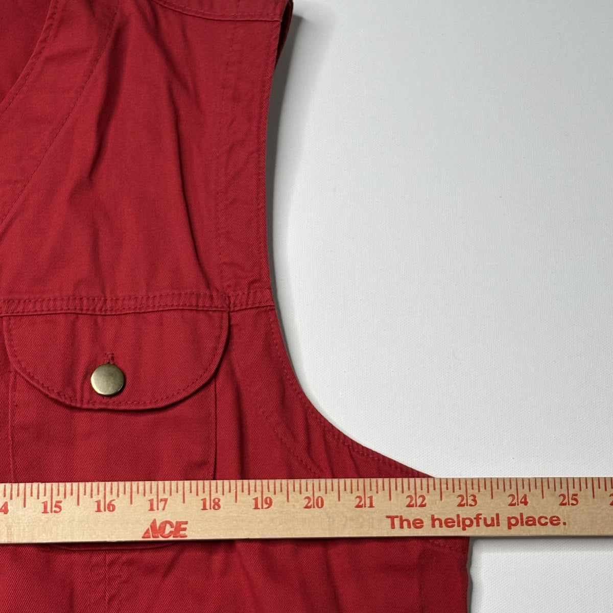 Vintage Norm Thompson Red Canvas Hunting Vest XL