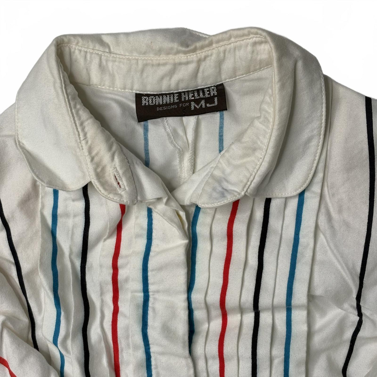 Vintage Ronnie Heller Striped Prairie Cottagecore Dress