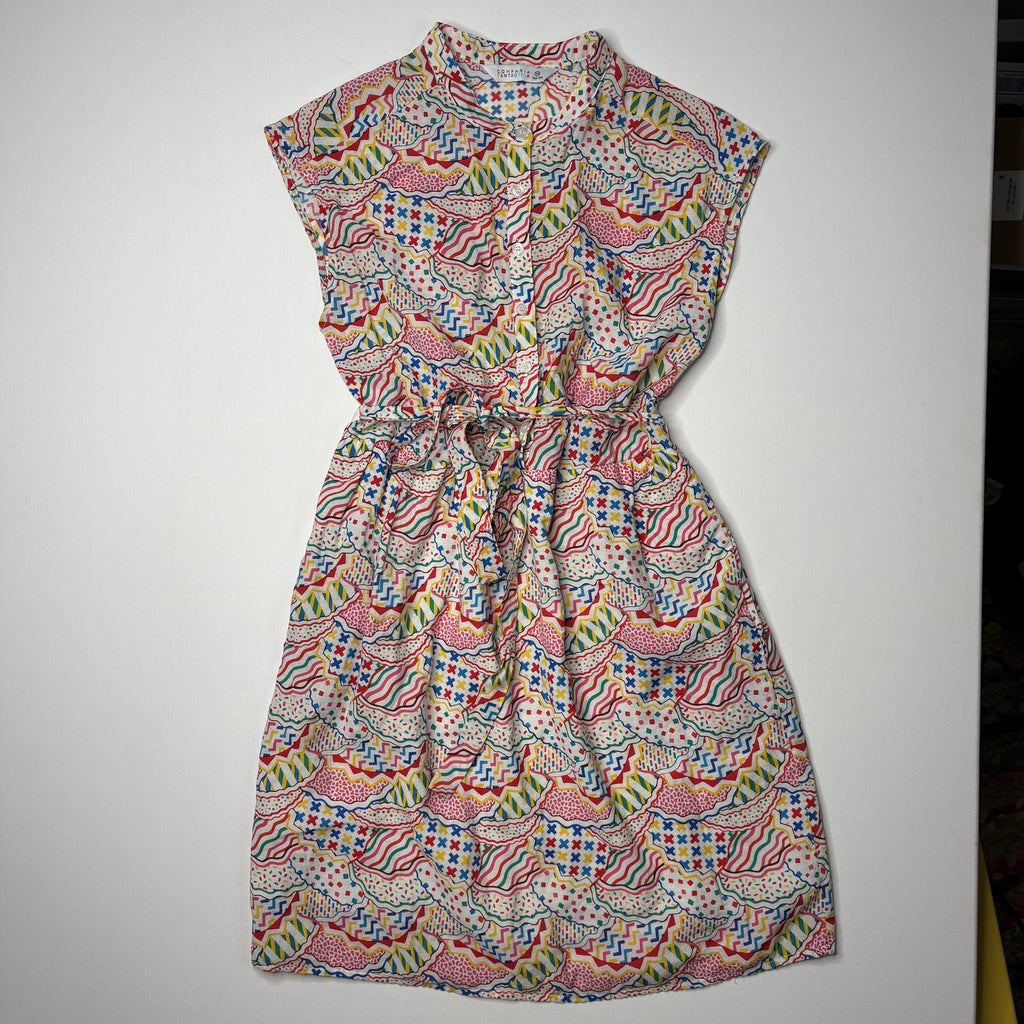 Compañia Fantastica Sleeveless Geometric Print Midi Dress