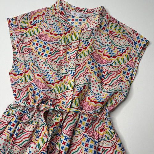 Compañia Fantastica Sleeveless Geometric Print Midi Dress