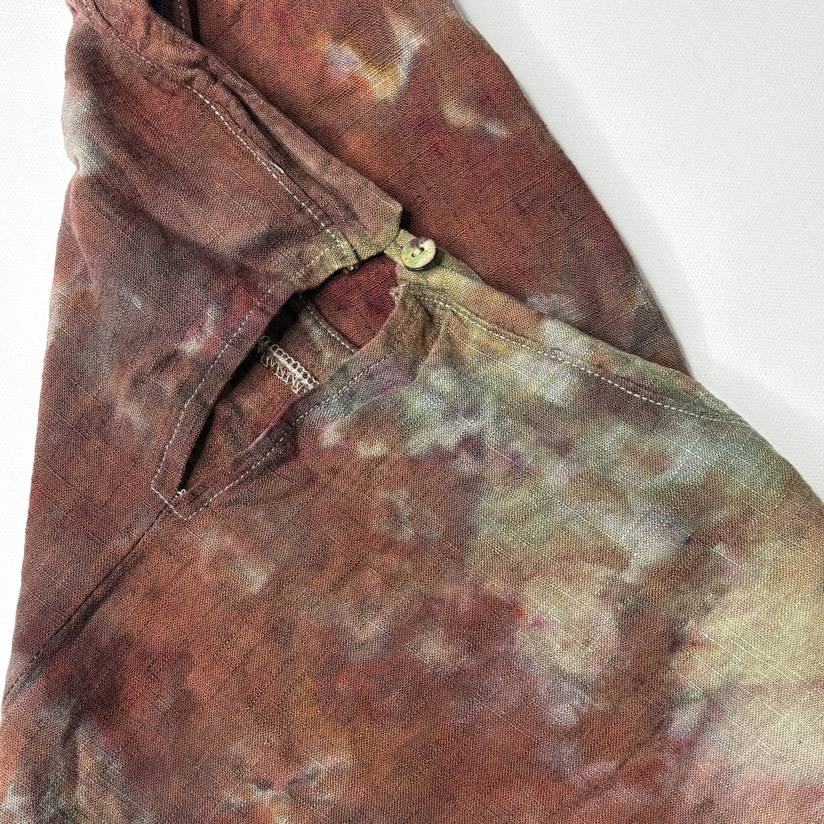 ZENANA Tie Dye Linen Crop Top S