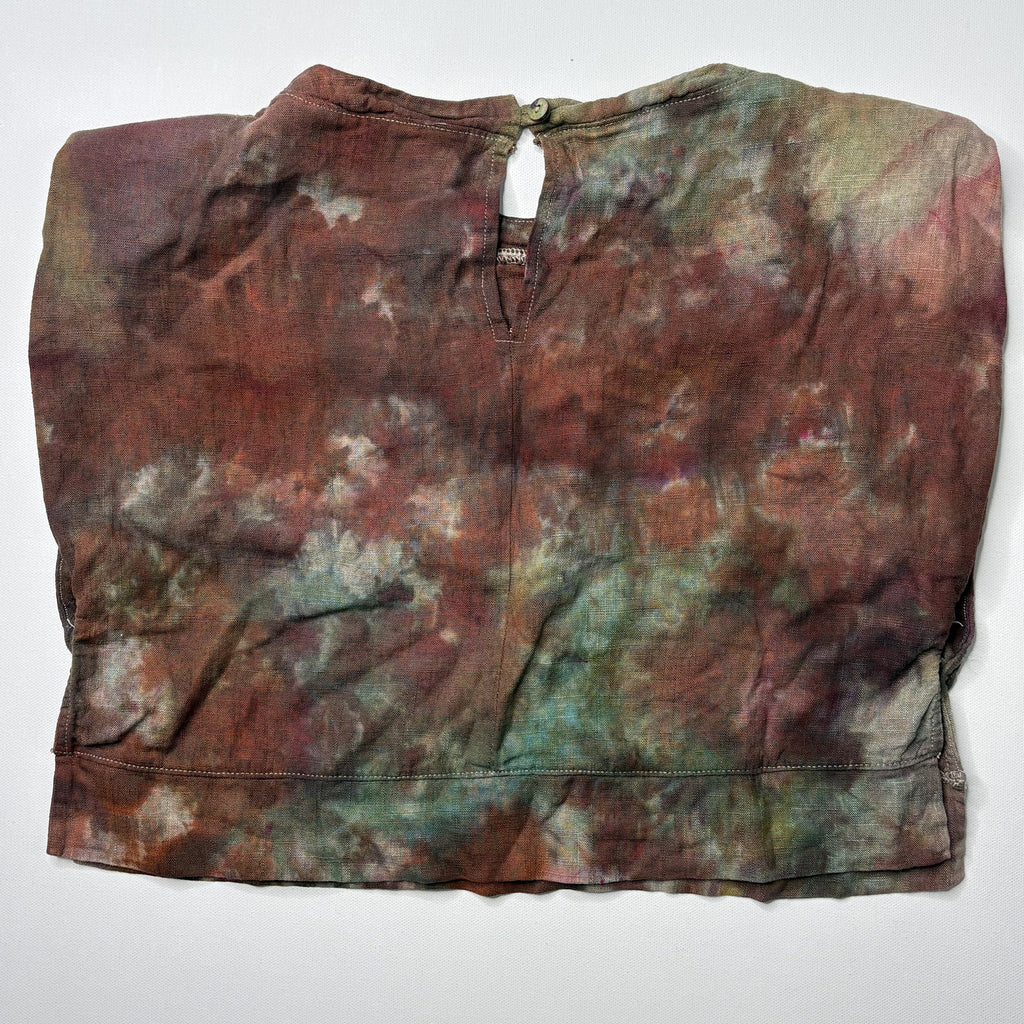 ZENANA Tie Dye Linen Crop Top S