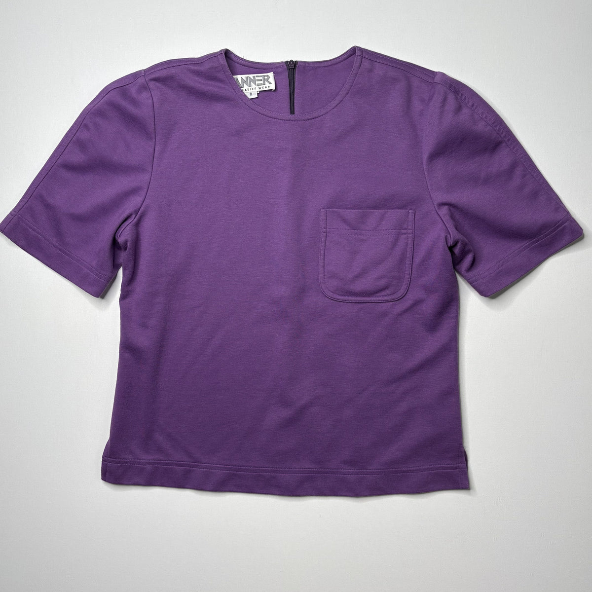 Tanner Fine Casual Wear Vintage Purple Short Sleeve Top 8