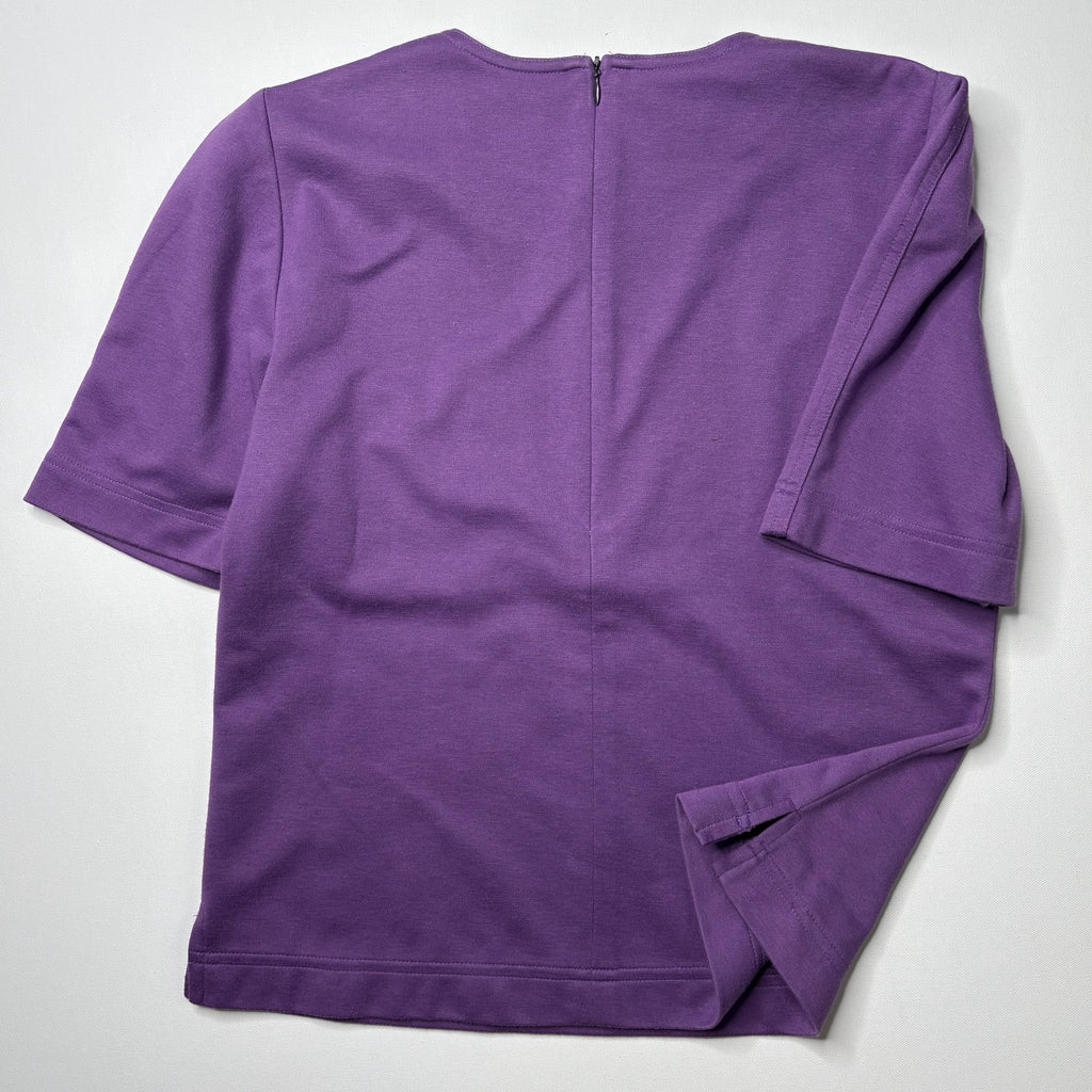 Tanner Fine Casual Wear Vintage Purple Short Sleeve Top 8