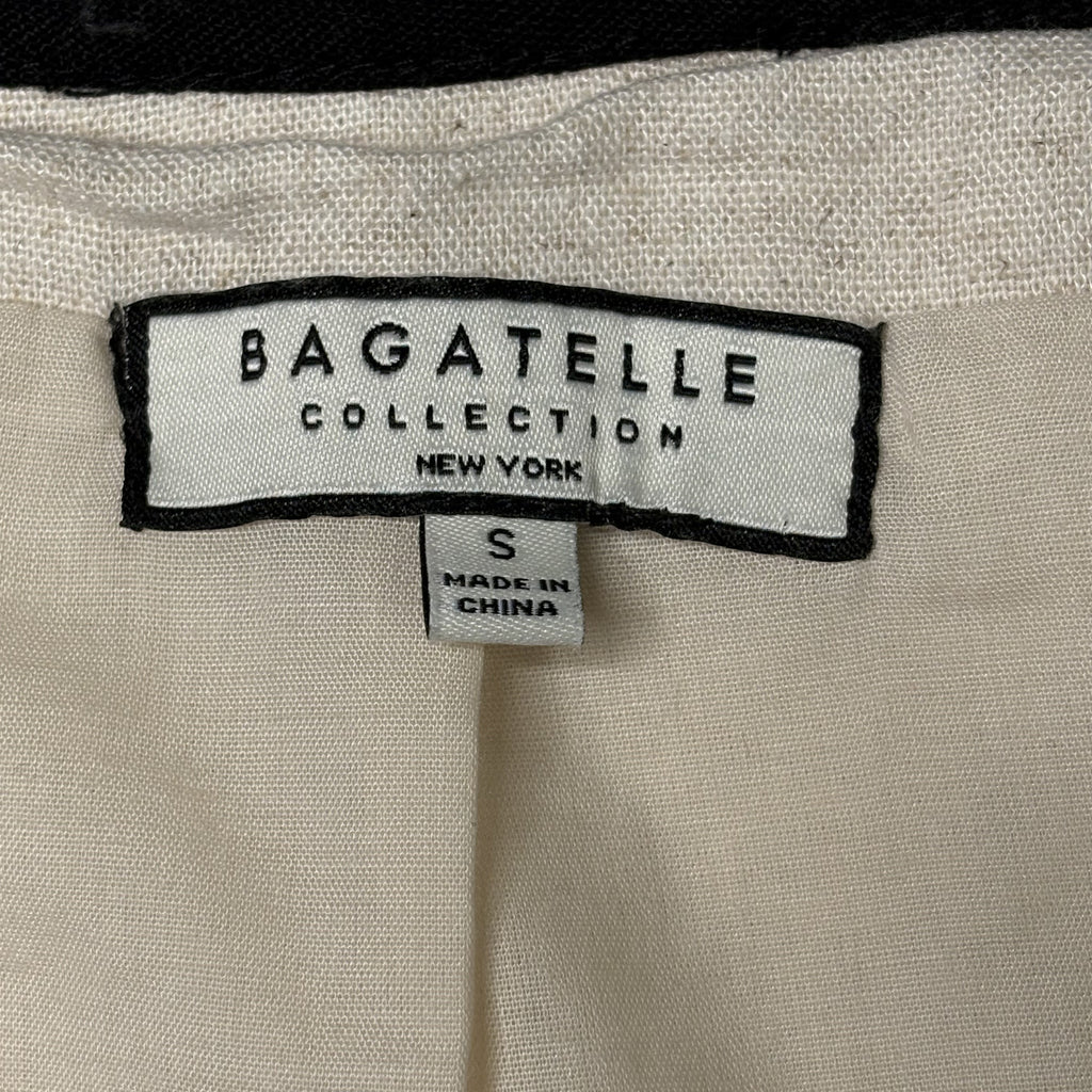 Bagatelle Collection Beige Linen Blend Button Vest Top S
