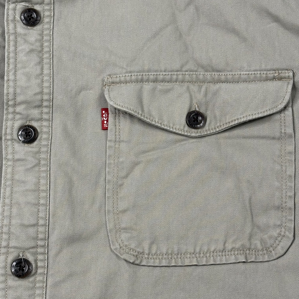 Levi's Sherpa Lined Jacket Canvas Military Workwear Olive XL