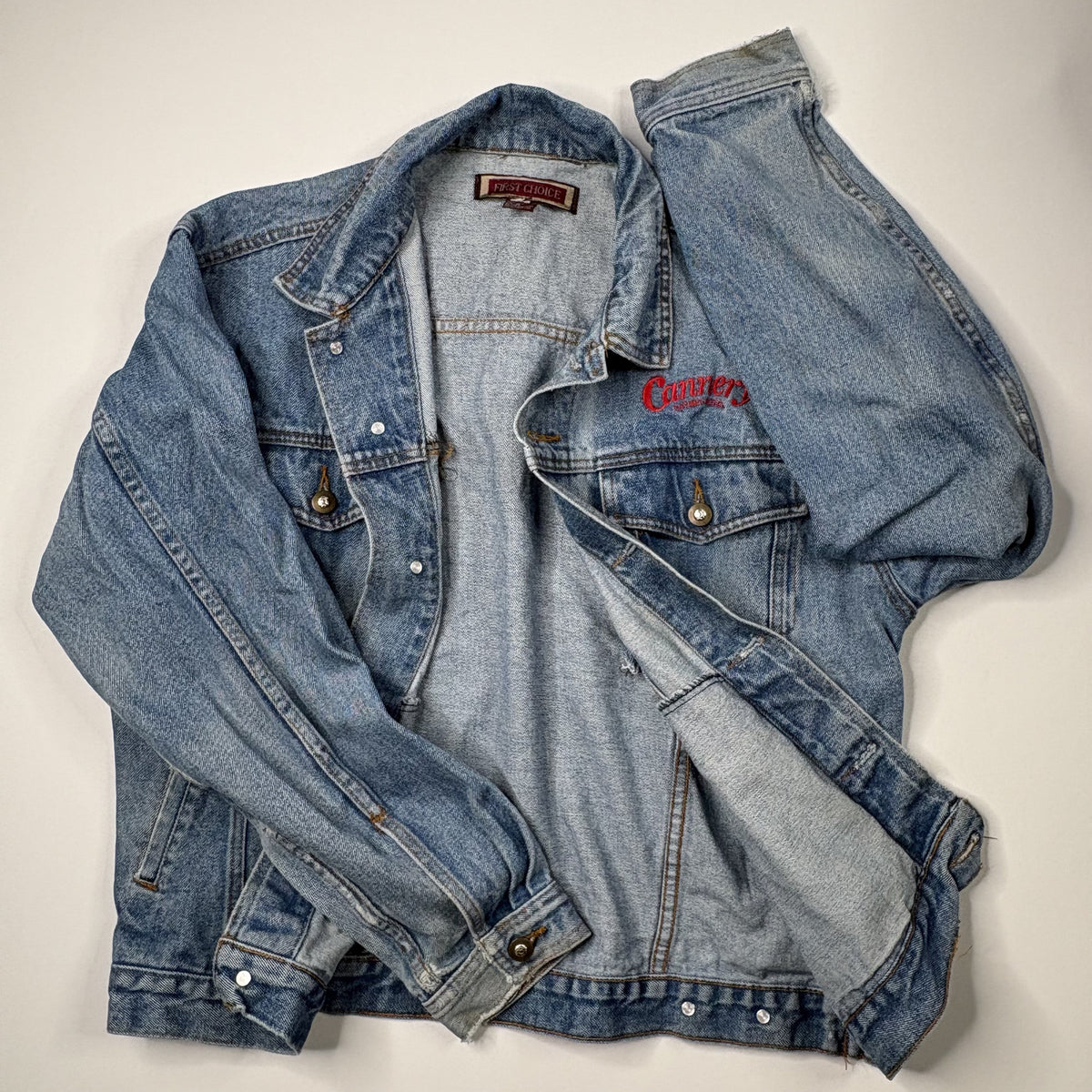 First Choice Denim Jacket Vintage Cannery Casino Medium Blue