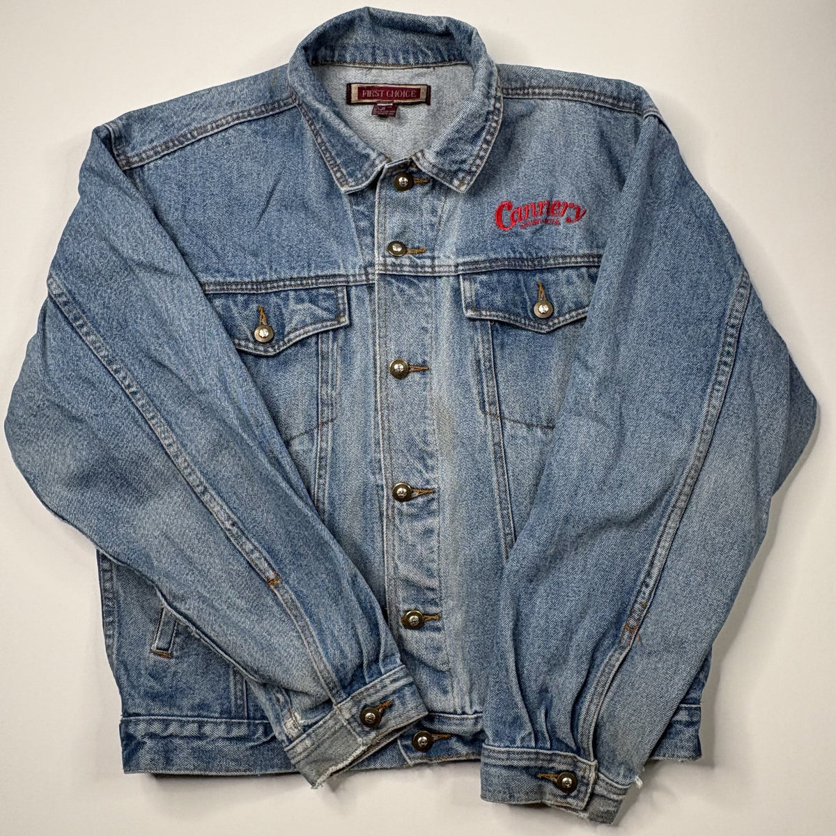 First Choice Denim Jacket Vintage Cannery Casino Medium Blue