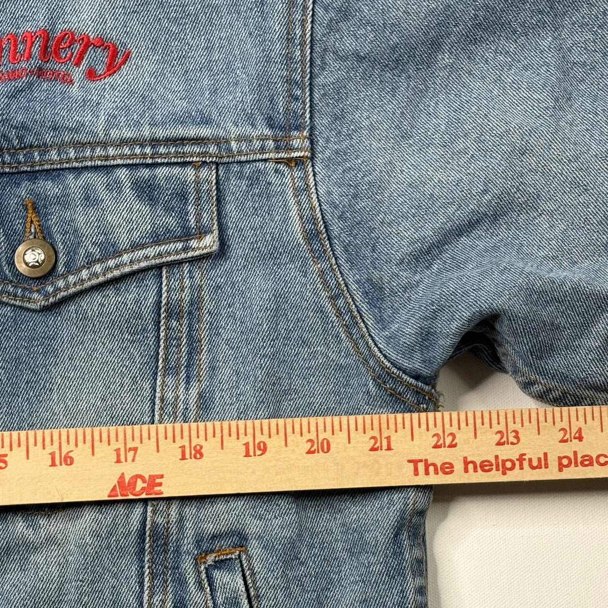 First Choice Denim Jacket Vintage Cannery Casino Medium Blue